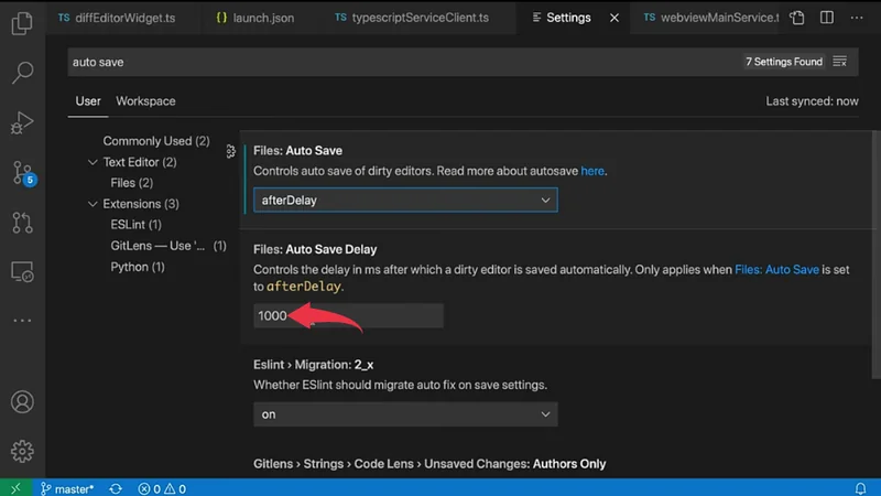 Red Arrow pointing towards Afterdelay timer in visual studio code