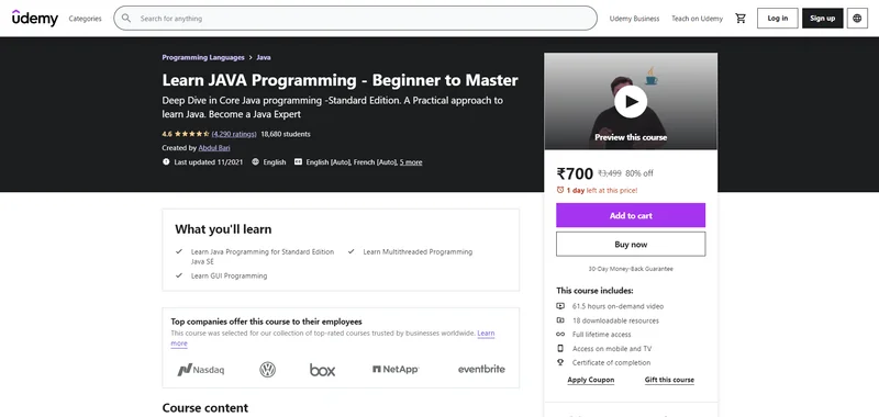 Learn JAVA Programming - Beginner to Master