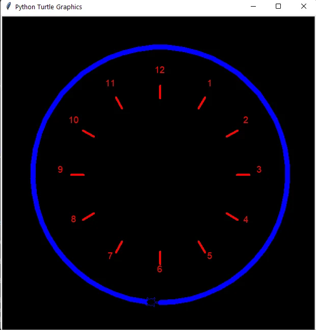 Draw Clock Using Python Turtle.